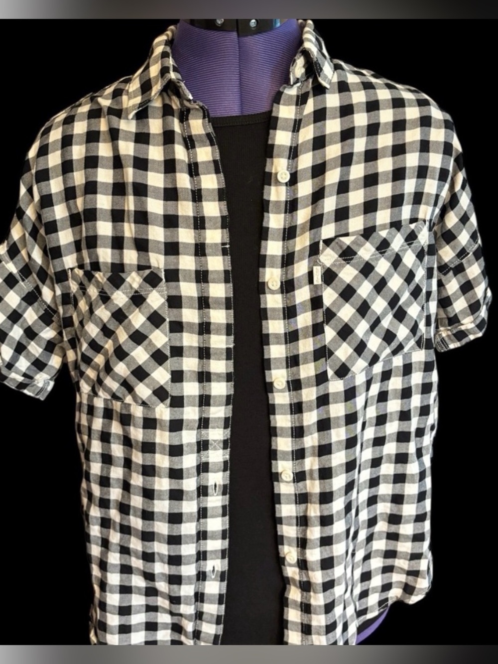 Levi's Short Sleeve Women’s XS Checkered Button Down